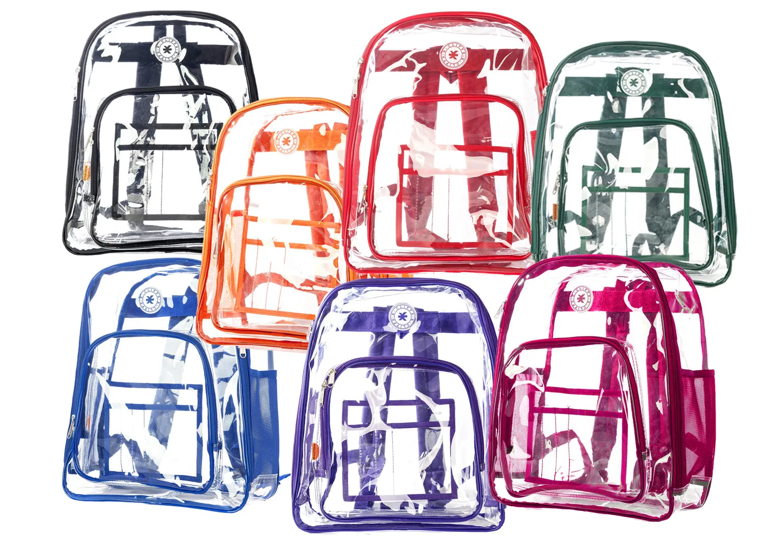 - 20 PACKS | $19.99 PER PACK ||    Wholesale Case Lot: 20pcs Clear Backpacks - Durable PVC, Quality See-Through Student Bookbag