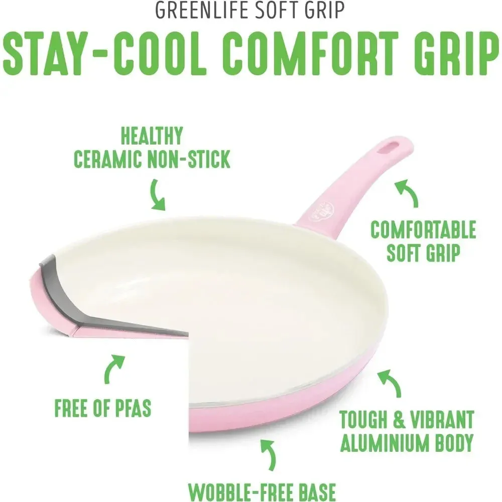 ✨ Kawaii Ceramic Cookware Set 🍳 | 23-Piece Nonstick Kitchen Joy with Soft Grip Handles & Cute Utensils! 🌈