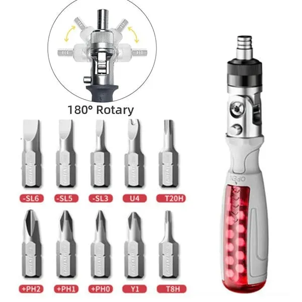 10 In 1 Ratcheting Multitool Screwdriver Set