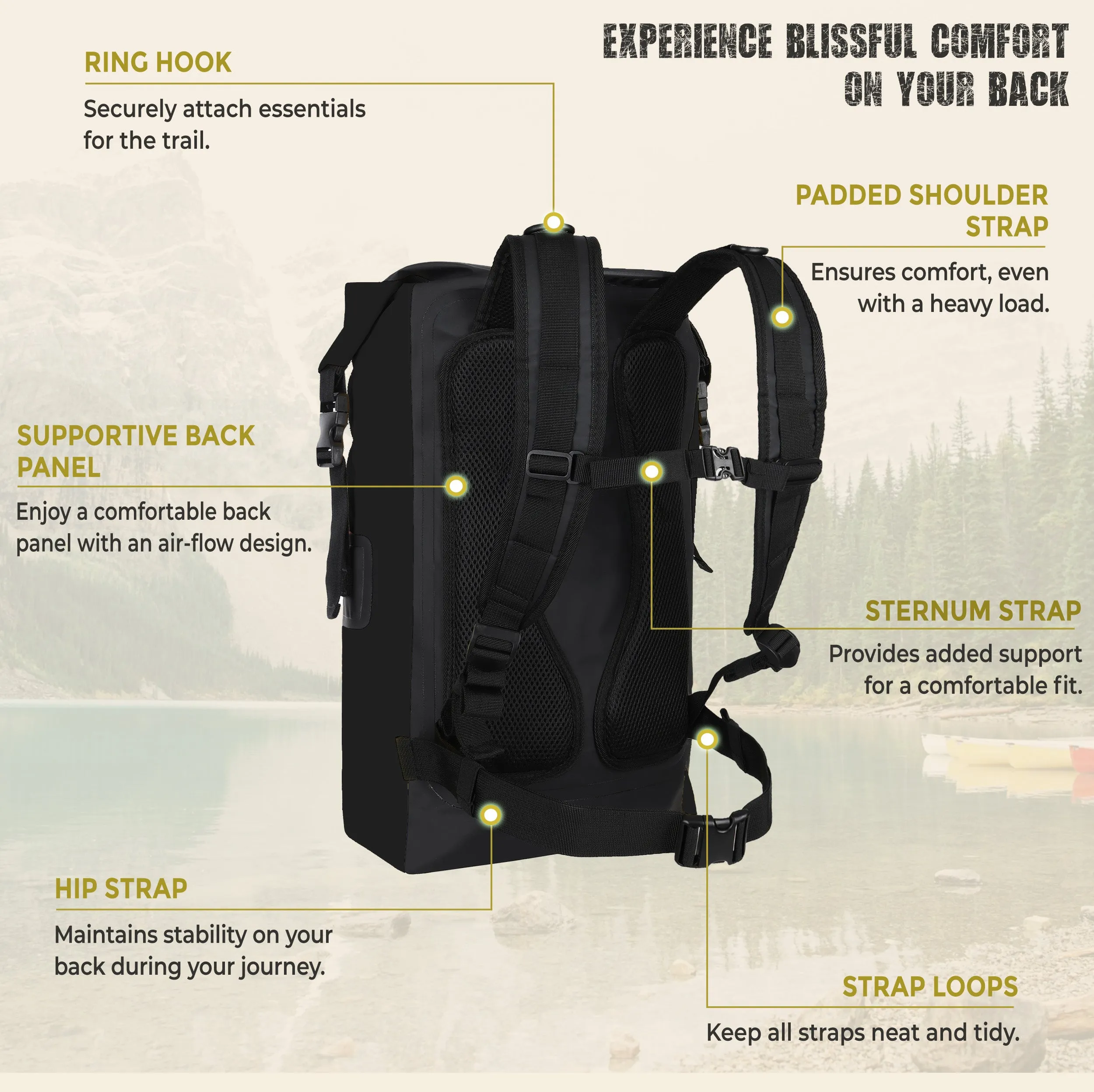 100% Waterproof Dry Bag Backpack