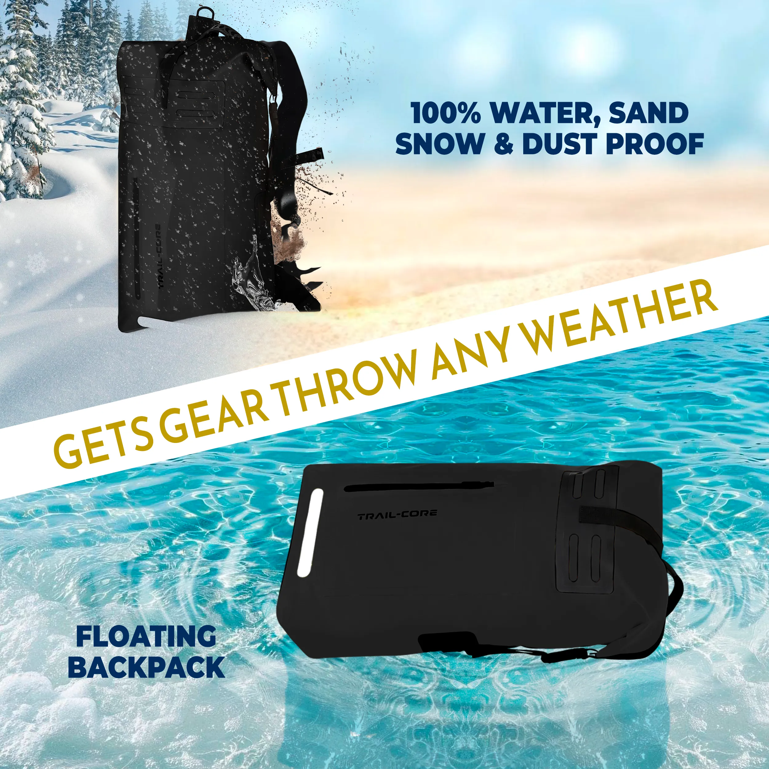 100% Waterproof Dry Bag Backpack