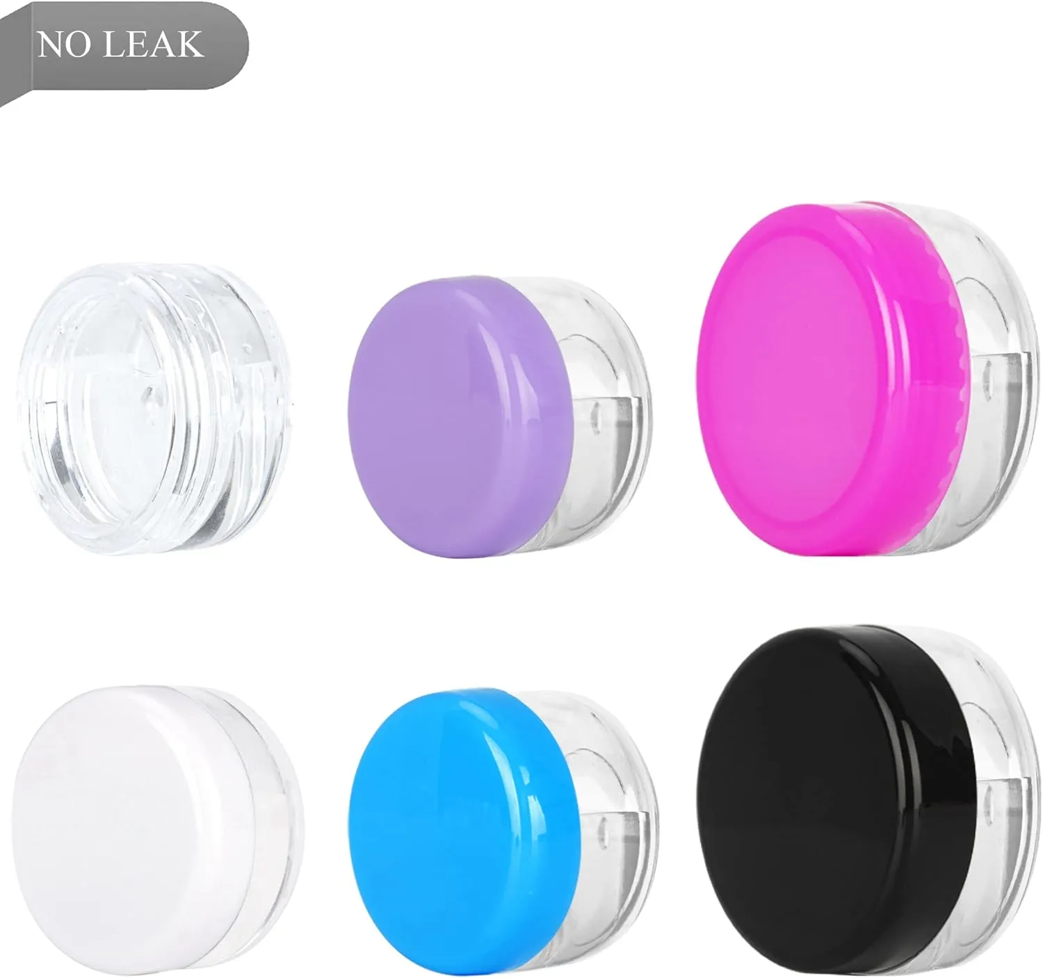 100PCS 10 Gram Sample Containers, 10ml Empty Jars with Lids, Small Cosmetic Containers, Mini Sample Jars with 8PCS Mini Spatulas for Make Up, Oils, Lotion, Powder, Paint, Jewelry, Lip Balms(White Lid)