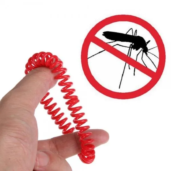 10PCs/lot Outdoor Mosquito Repellent Bracelet Spiral Wrist Hair Band Pest Control Random Color