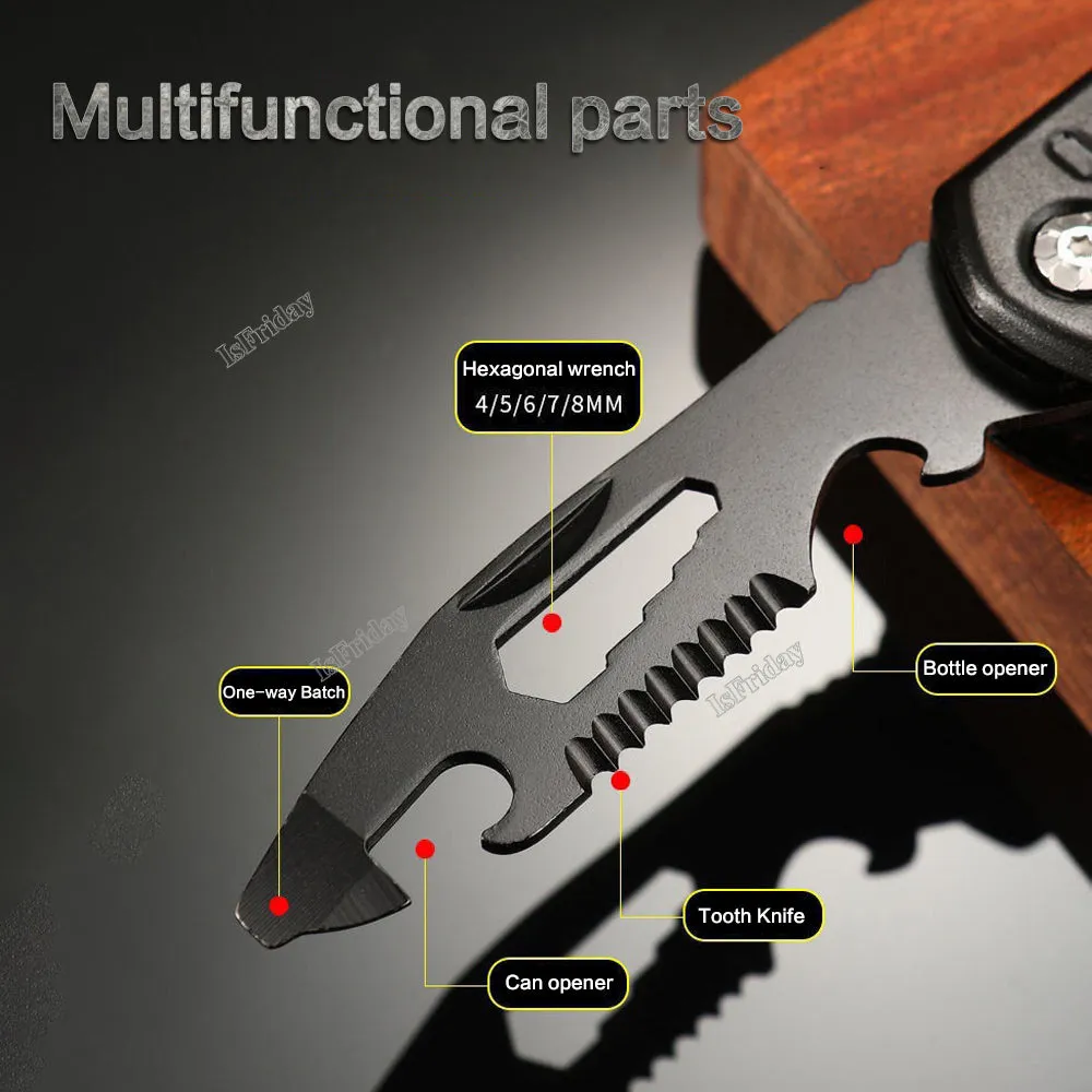 12 in 1 Multitool EDC Tool Universal Folding Pliers Hammer Wrench Claw Knife Screwdriver Combinati Tool forCamp Outdoor Survival