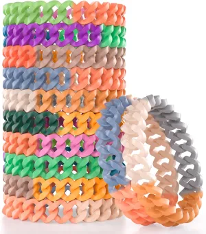 12 Pack Rainbow Mosquito Repellent Bracelets for Adults and Kids, DEET-Free Insect & Bug Repellent Bands, Individually Wrapped Repellent Wristbands for Outdoor Camping Traveling