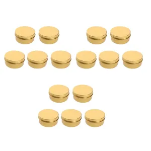 15x DIY Natural Empty Lip Balm Cream Container Pot Jars - Aluminium Material for Handmade Lotions, Travel-Friendly Storage Solution - Great for Lip Balms, Salves, and Cosmetic