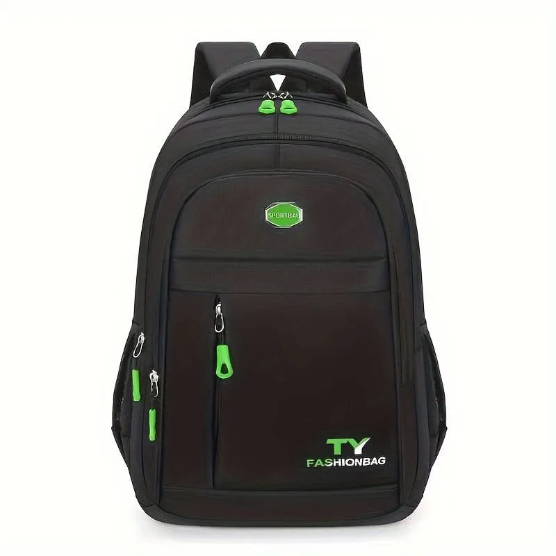 1pc Men's Backpack, Large Capacity Waterproof Casual Backpack, Adjustable Computer Backpack