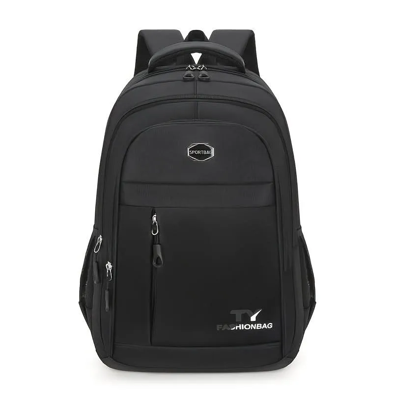 1pc Men's Backpack, Large Capacity Waterproof Casual Backpack, Adjustable Computer Backpack
