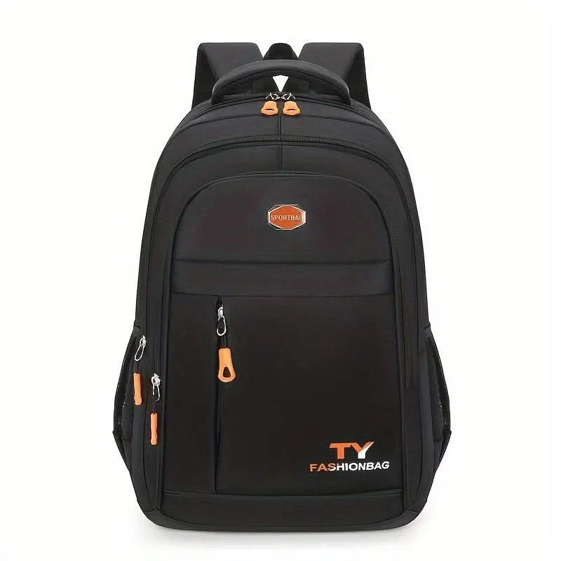1pc Men's Backpack, Large Capacity Waterproof Casual Backpack, Adjustable Computer Backpack
