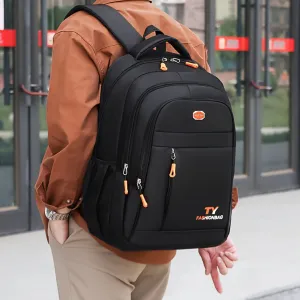 1pc Men's Backpack, Large Capacity Waterproof Casual Backpack, Adjustable Computer Backpack