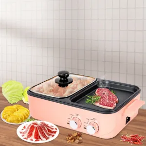 2-in-1 Electric Hot Pot & Korean BBQ Grill – 1500W, 2L Non-Stick Shabu Grill