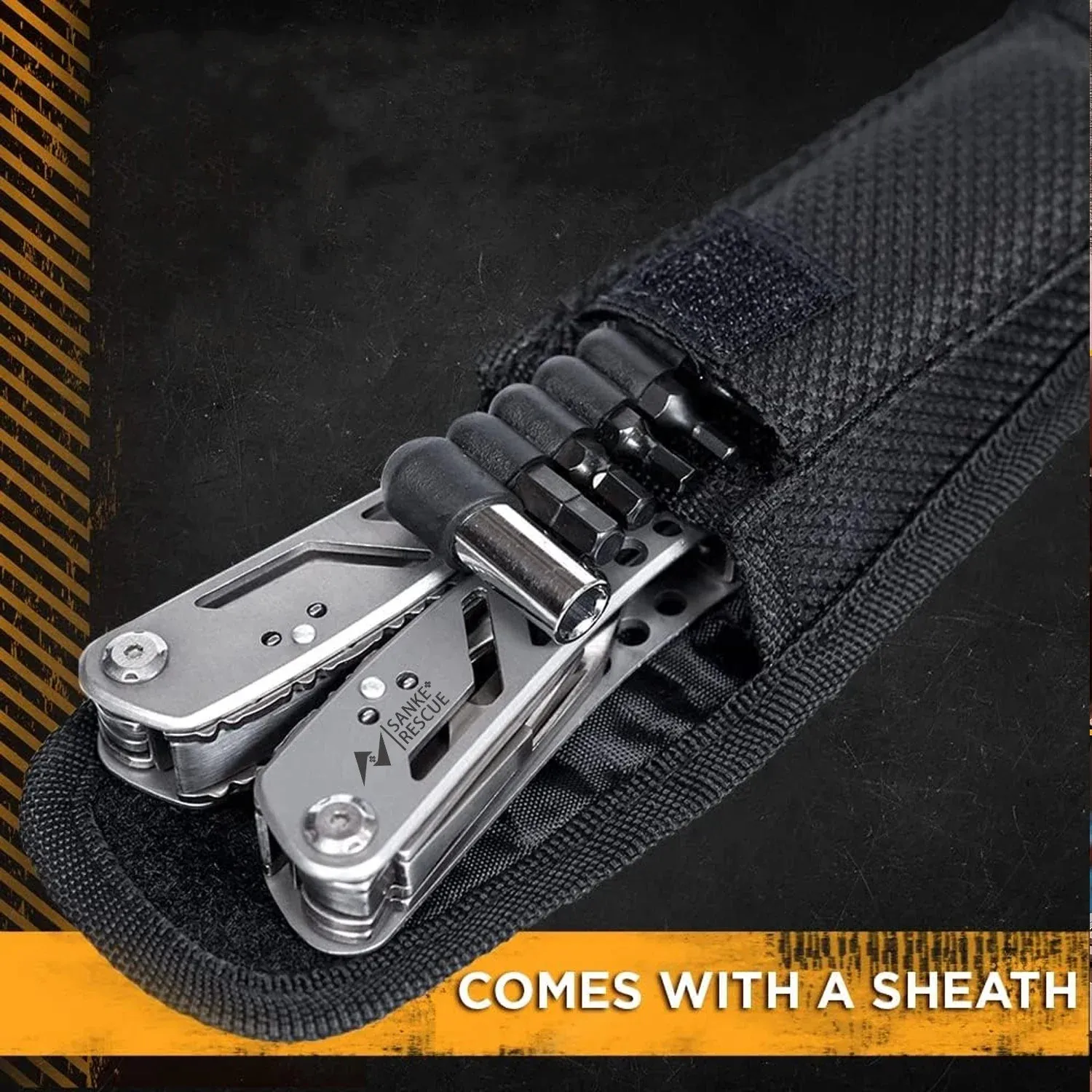 24-in-1 Multitool Pocket Pliers with Knife & Screwdriver – Portable Survival Tool for Camping, Hunting, Hiking & Emergency Repairs