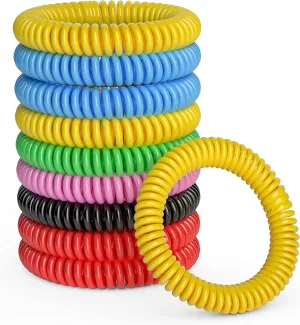 25 Pack Mosquito Repellent Bracelets for Adults & Kids, DEET-Free Bands, Individually Wrapped Insect & Bug Repellent Wrist Bands
