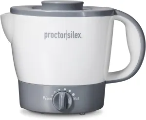 32Oz Adjustable Temperature Hot Pot Electric Kettle for Tea, Boiling Water, Cooking Noodles and Soup, White