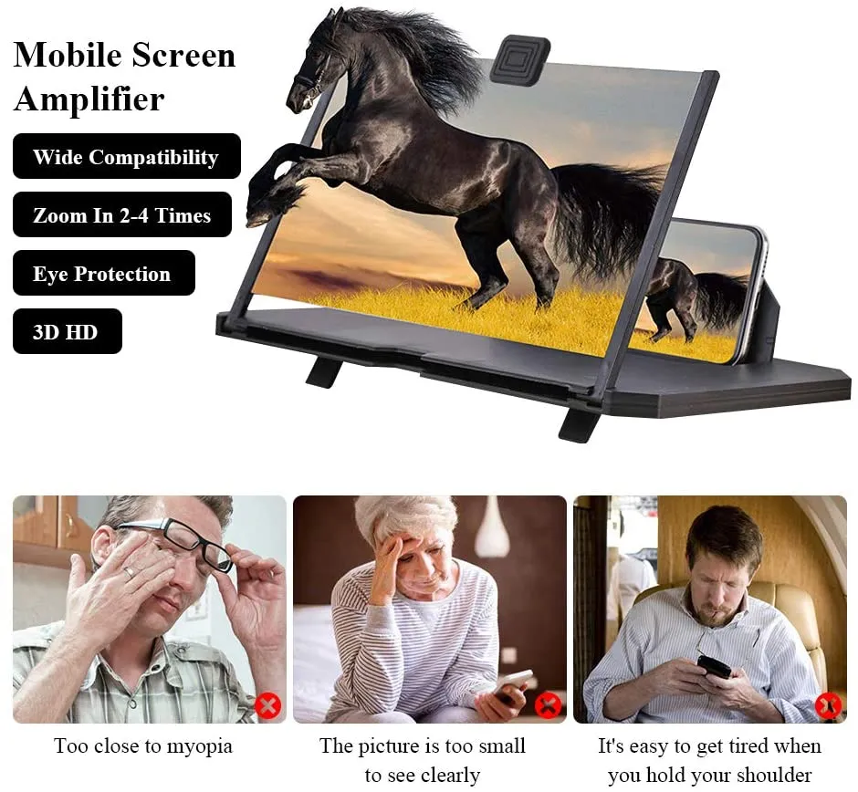 3D Screen Thin Foldable Mobile Phone Amplifier Eye Protection Screen Enlarger