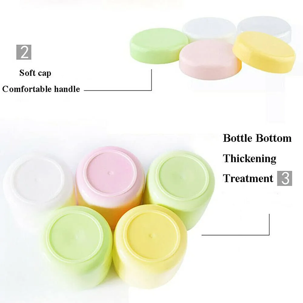 50pcs 10g/20g/30g/50g/100g Plastic Empty Travel Cosmetic Jar Makeup Container Bottle Vial Face Cream Eyeshadow Lip Balm Lotion Sample Pot Nail Art Gel Mask Pack Box (10g,Green)