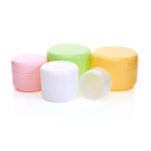 50pcs 10g/20g/30g/50g/100g Plastic Empty Travel Cosmetic Jar Makeup Container Bottle Vial Face Cream Eyeshadow Lip Balm Lotion Sample Pot Nail Art Gel Mask Pack Box (10g,Green)