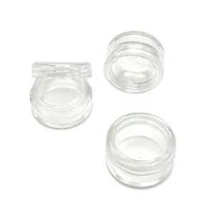 5gm Clear Plastic Lip Balm Pot with Clear Lid