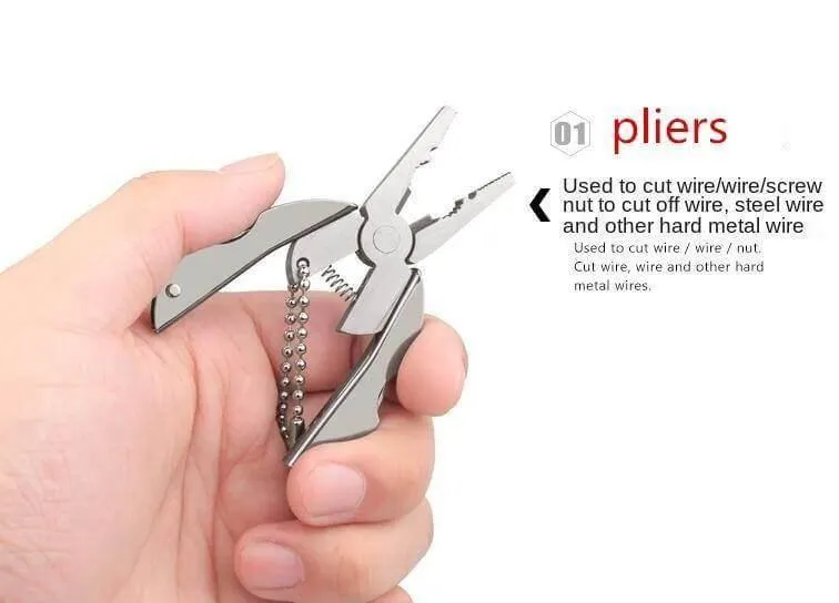 6-in-1 Keychain Tool Kit - Foldable Travel  Camping Essential