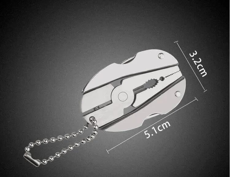 6-in-1 Keychain Tool Kit - Foldable Travel  Camping Essential