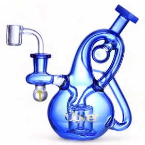 6" Clover Glass Twists Sprinkler Perk Water Pipe