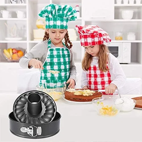 7 Inch Springform and Bundt Pans, Non-stick Cheesecake and Ice-Cream Cake Bakeware,Carbon Steel Tube Pan 2 in 1 with Removable Bottom and Quick-Release Latch for 5,6,8 QT Instant Pot Gray