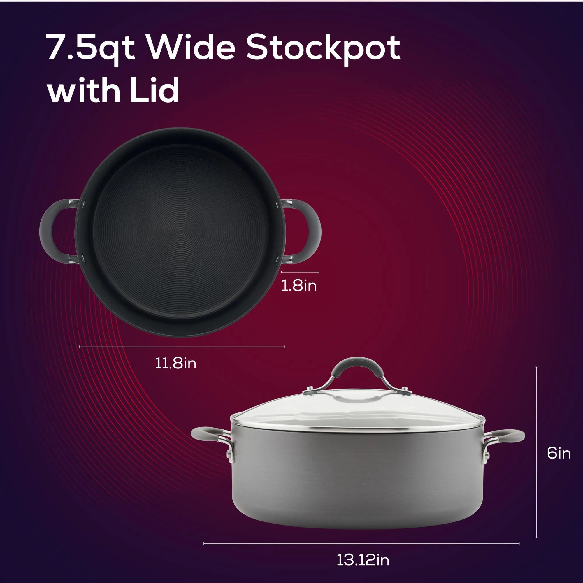 7.5-Quart Nonstick Wide Stockpot