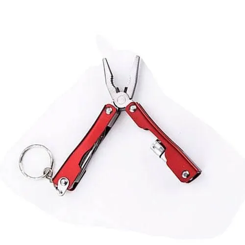 9-in-1 Aluminum Keychain Multitool - Compact Portable Explorer Tool