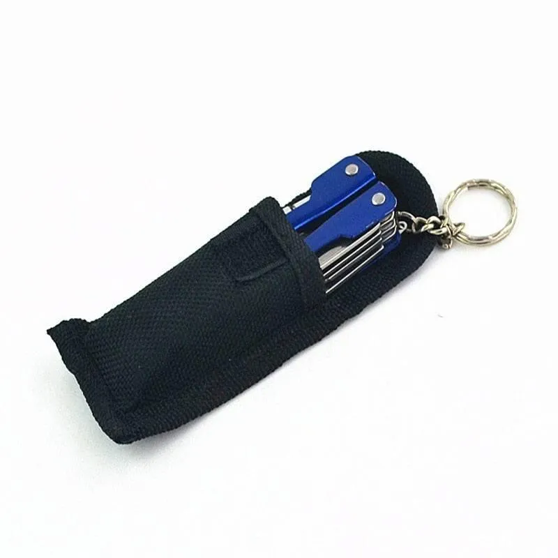9-in-1 Aluminum Keychain Multitool - Compact Portable Explorer Tool