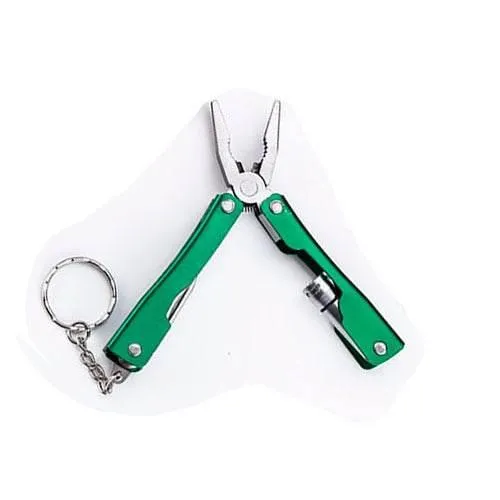 9-in-1 Aluminum Keychain Multitool - Compact Portable Explorer Tool