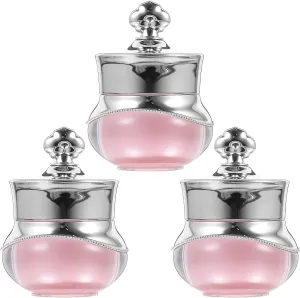 Acrylic Crown Empty Cream Bottles Refillable Cosmetic Sample Jars Travel Cream Containers Makeup Plastic Jar with Lid for Lotion Creams Eyeshadow Nails Powder 5 Gram