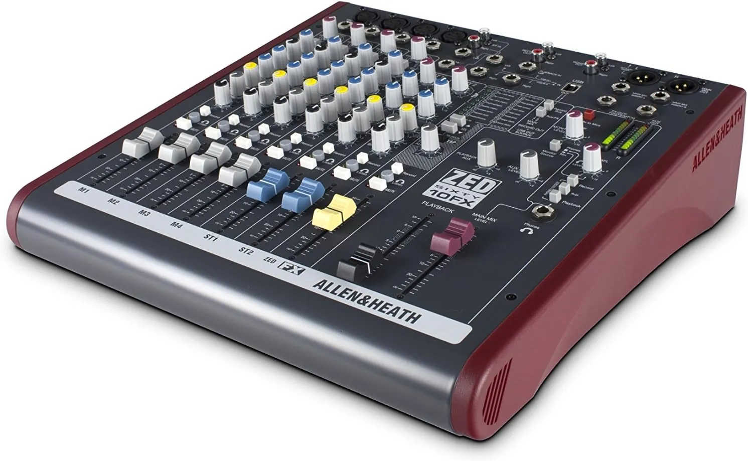 Allen & Heath ZED60-10FX - Touring Quality Audio Mixer with 2 Mic/Line, 2 Mic/Line/DI, 3 Stereo Line, Onboard FX and USB I/O (AH-ZED60-10FX)