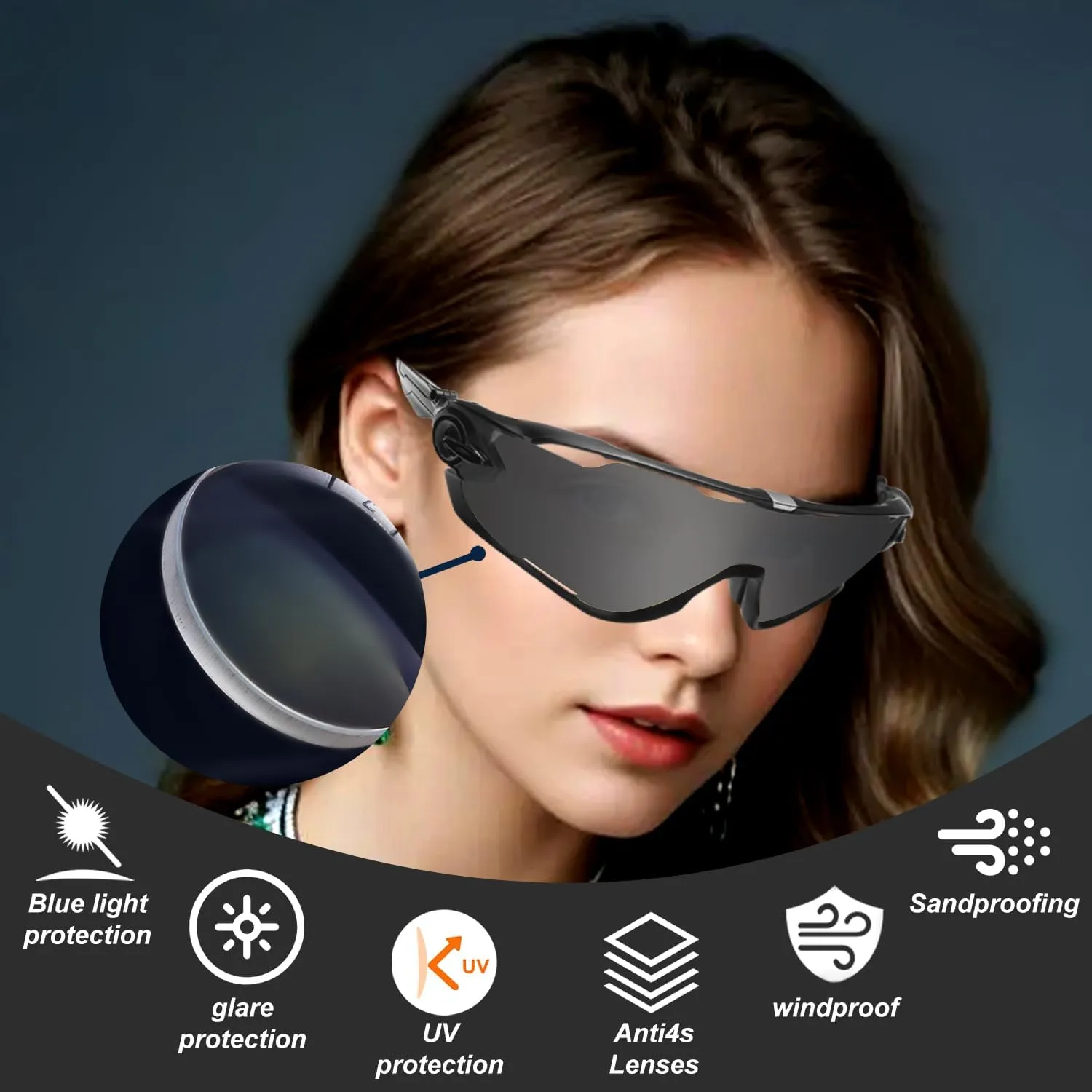 Anti-Saltwater Polarized Replacement Lenses for Oakley Batwolf