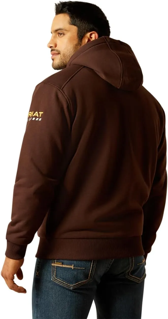 ARIAT Men's Rebar All-Weather Sherpa-Lined Full Zip Hoodie