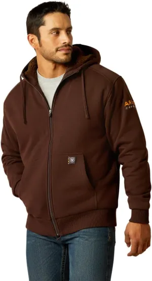 ARIAT Men's Rebar All-Weather Sherpa-Lined Full Zip Hoodie