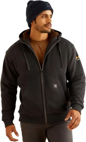 ARIAT Men's Rebar All-Weather Sherpa-Lined Full Zip Hoodie