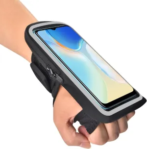 Arm Band for Phone for Running，Wrist Palm Arm Bag Suitable for Running and Cycling，Applies to iPhone 16/15/14/13/12/Pro/Pro Max/Plus，Wrist Phone Holder Supports Up to 7.0-inch Mobile Phones