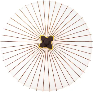 Asian Home Rainproof Handmade Japanese Oiled Paper Umbrella Parasol 41.7inch white