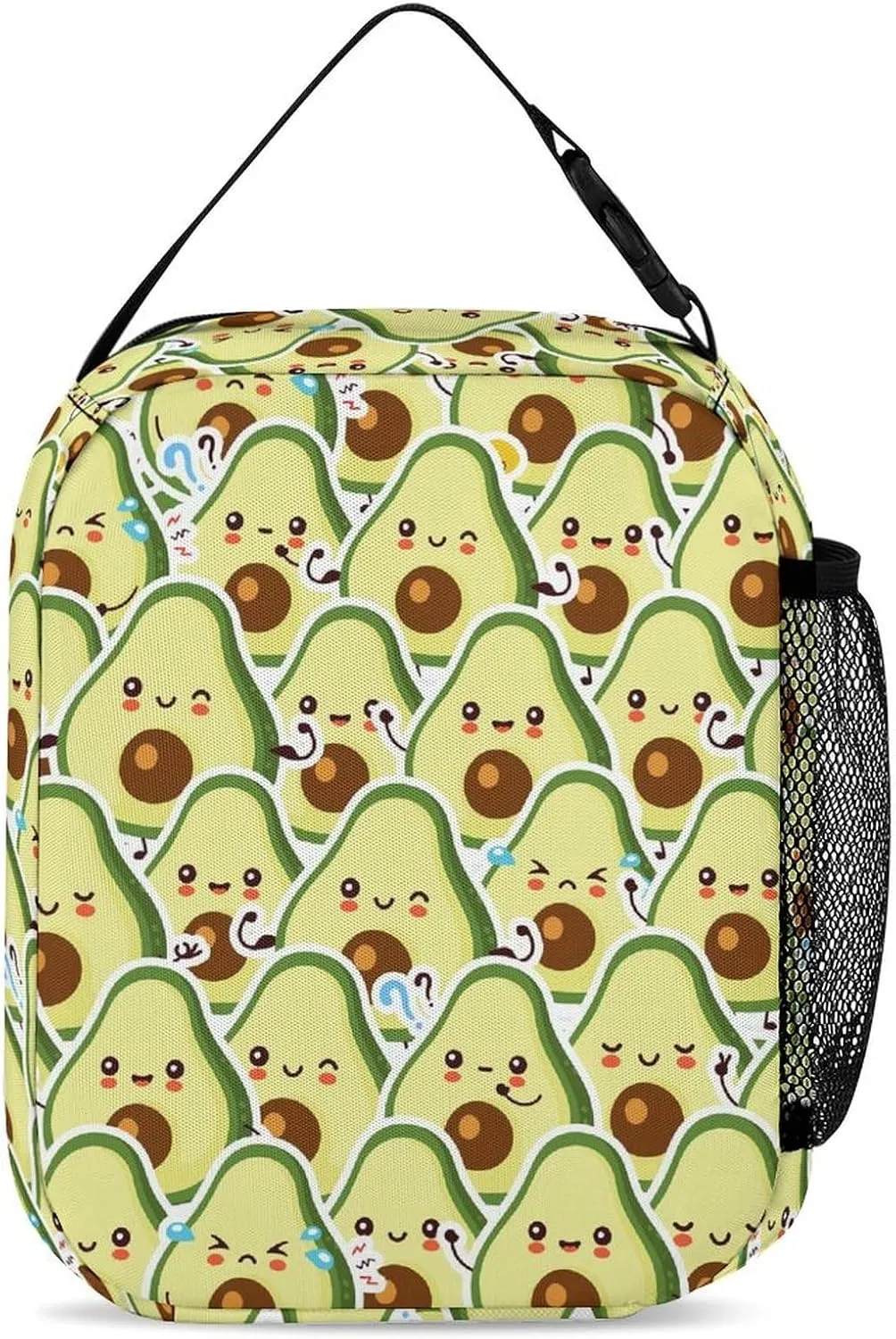 Avocado Backpack with Lunch Box & Pencil Case for Kids Girls Boys School, 16 Inch Cute Avocado Bookbag, School Backpack for Students Children, Lightweight, Large Capacity