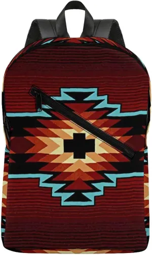 Aztec Tribal Durable And Stylish Semi Full Print Backpack