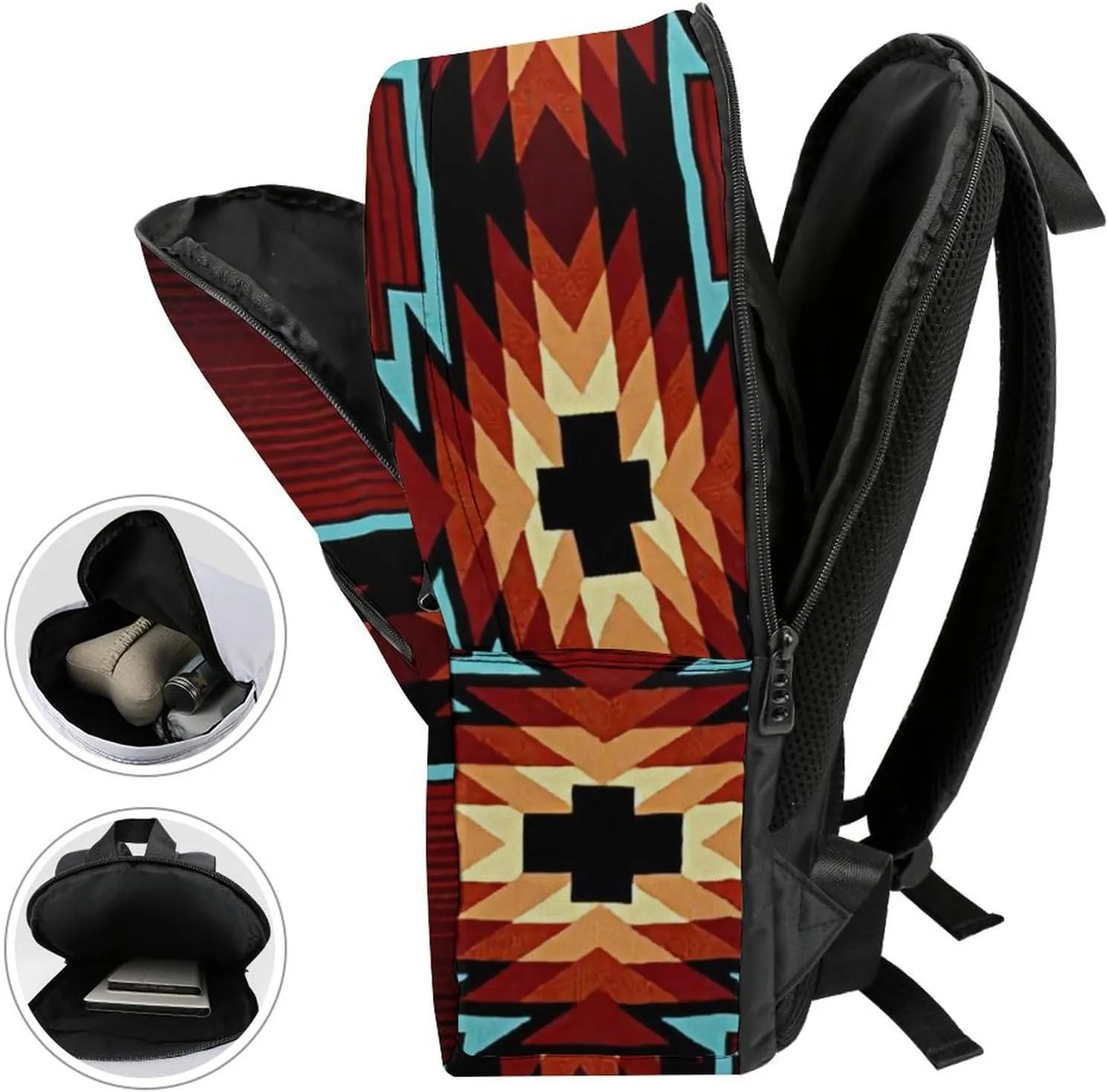 Aztec Tribal Durable And Stylish Semi Full Print Backpack
