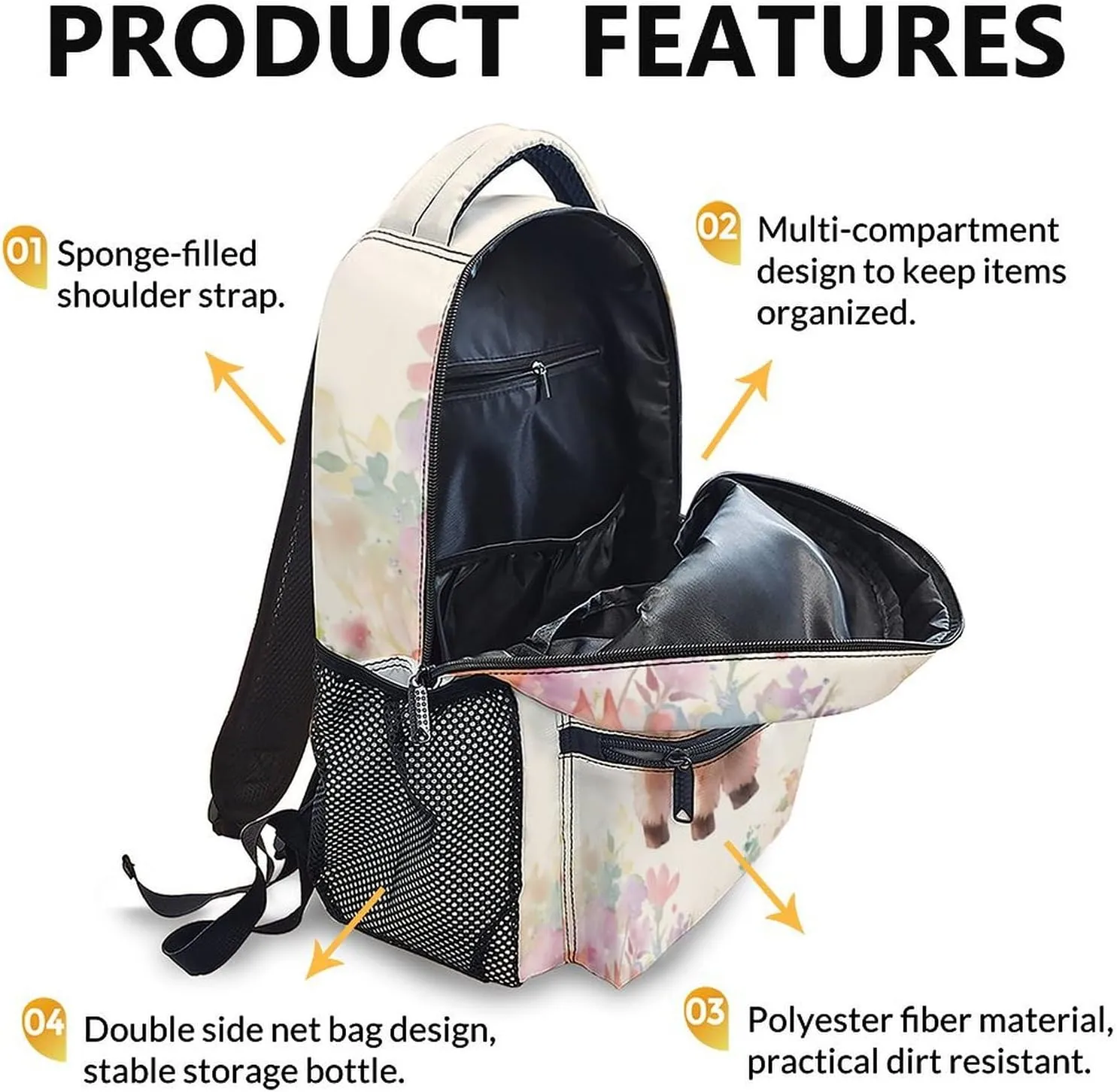 Backpack for Kids, Cute Alpaca Bookbag, 17 Inch Casual Kids Schoolbag for Gift, Large Capacity Bookbag for Preschool Elementary Kindergarten School Picnic