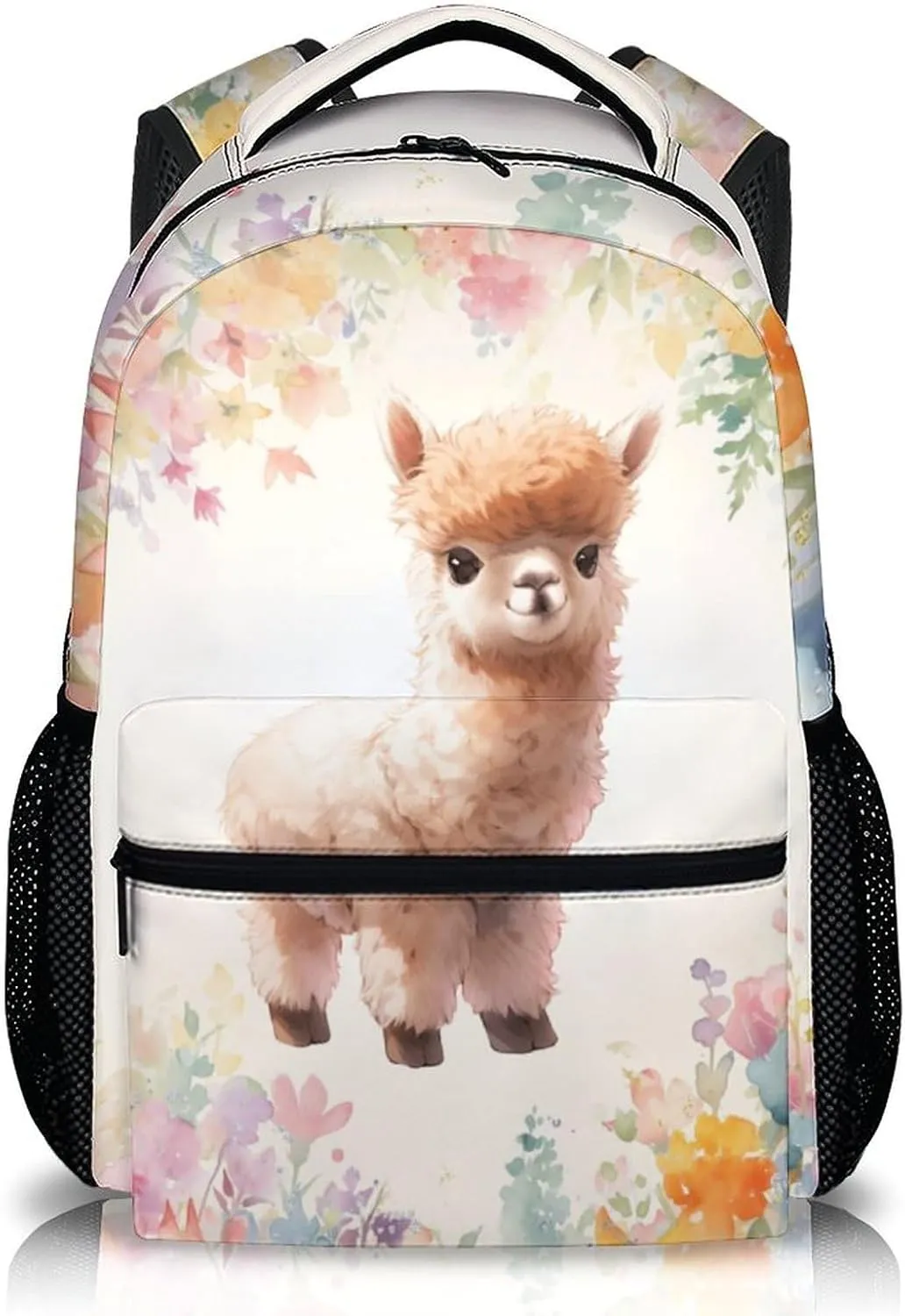 Backpack for Kids, Cute Alpaca Bookbag, 17 Inch Casual Kids Schoolbag for Gift, Large Capacity Bookbag for Preschool Elementary Kindergarten School Picnic