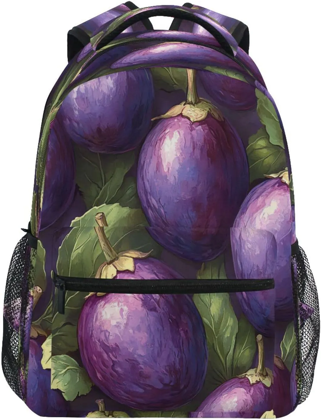 Backpack for Teacher Nurse Waterproof Stylish Travel Bags with Chest Strap Gift Men & Women Eggplant Danish Style