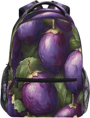 Backpack for Teacher Nurse Waterproof Stylish Travel Bags with Chest Strap Gift Men & Women Eggplant Danish Style