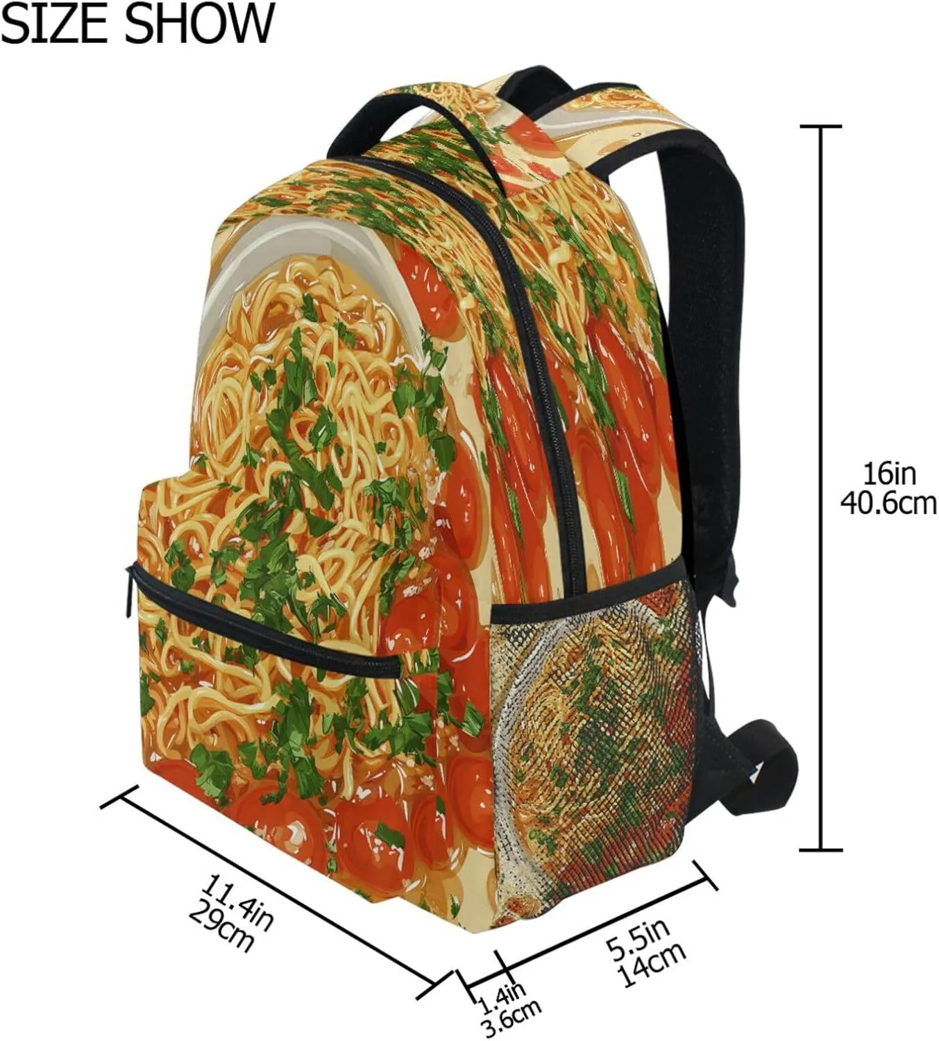 Backpack for Teens Boys Girls Fashion Outdoor Backpack with Chest Strap for Business Work College Travel Trip Instant Noodles Cape Cod Style