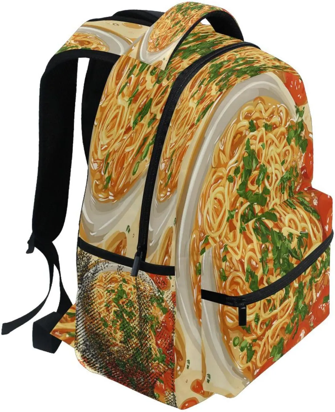 Backpack for Teens Boys Girls Fashion Outdoor Backpack with Chest Strap for Business Work College Travel Trip Instant Noodles Cape Cod Style