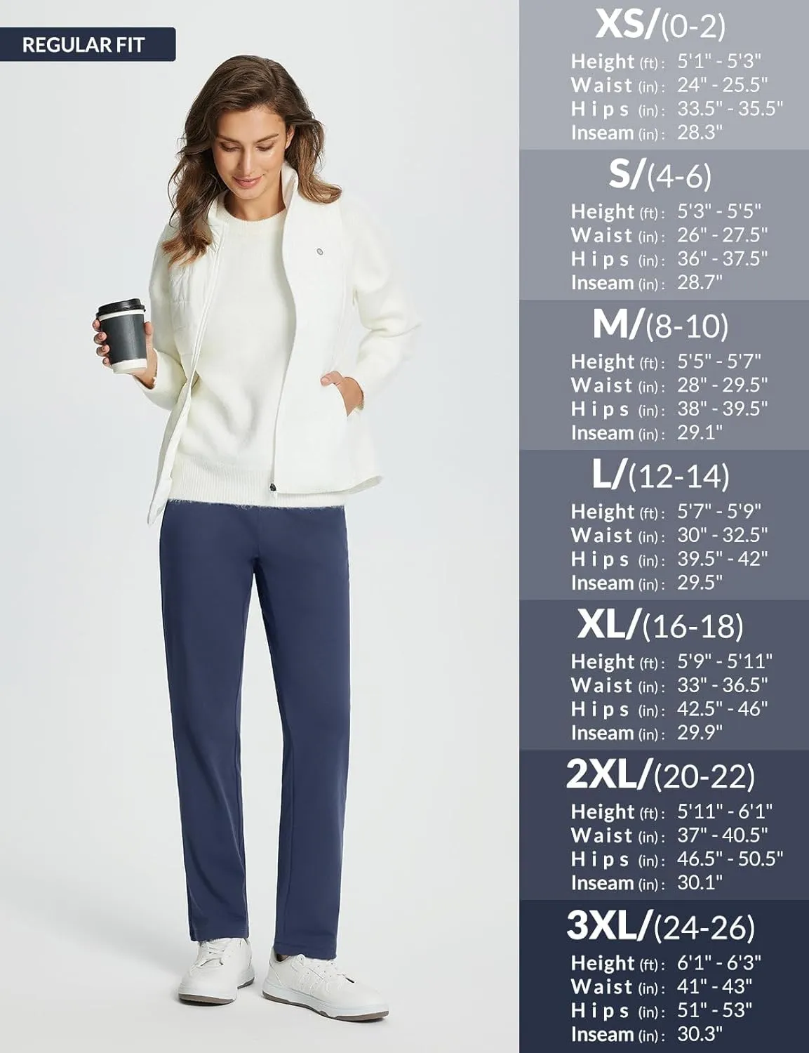 baleaf Women's Golf Pant Winter Fleece Lined Pants with Belt Loops Pockets Travel Work Casual