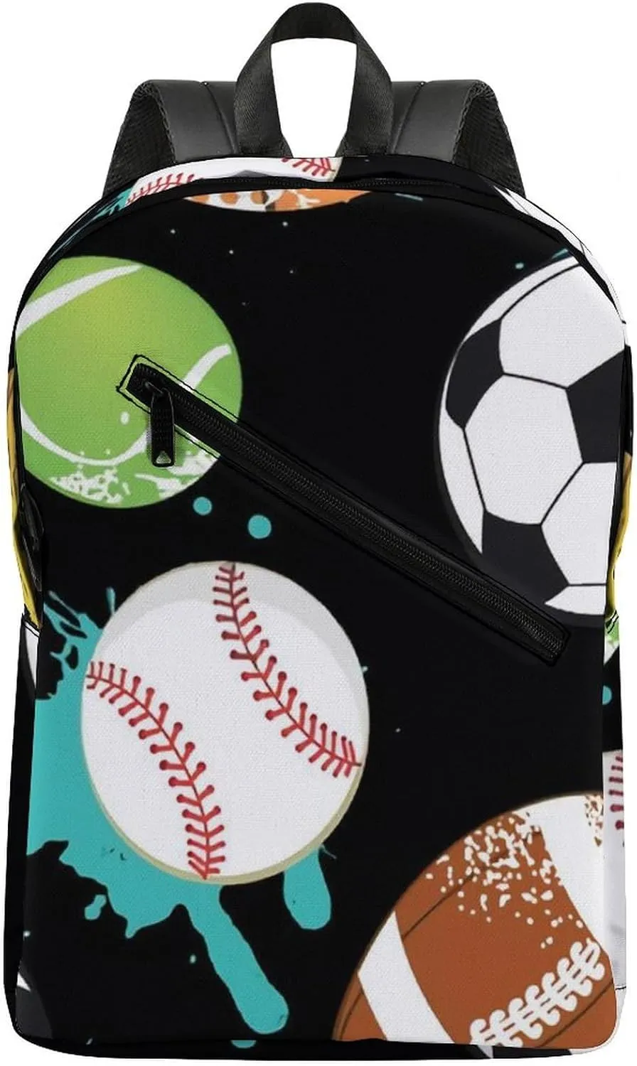 Ball Sport Durable And Stylish Semi Full Print Backpack