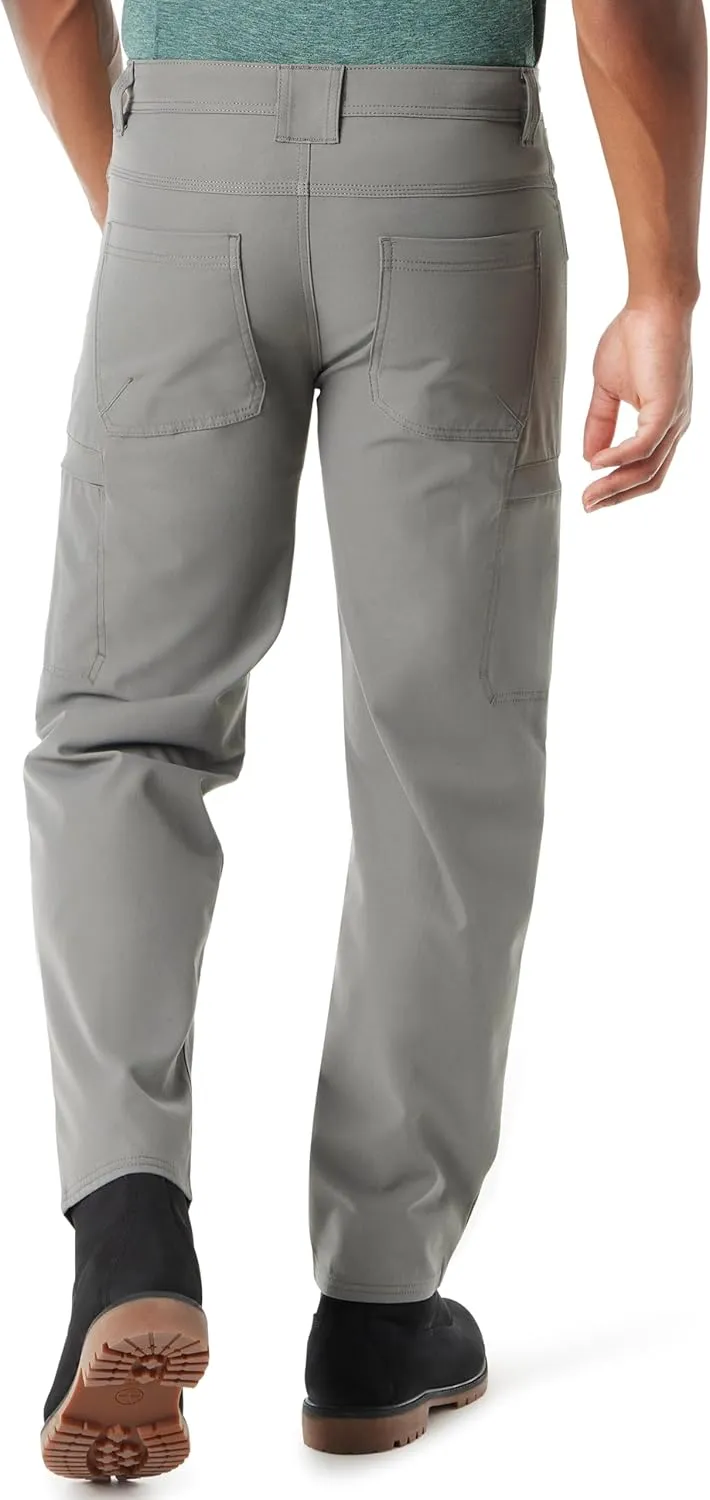 BASS OUTDOOR Men's Essential Water Repellent Tech Zip Cargo Pocket Tapered Leg Pant Standard
